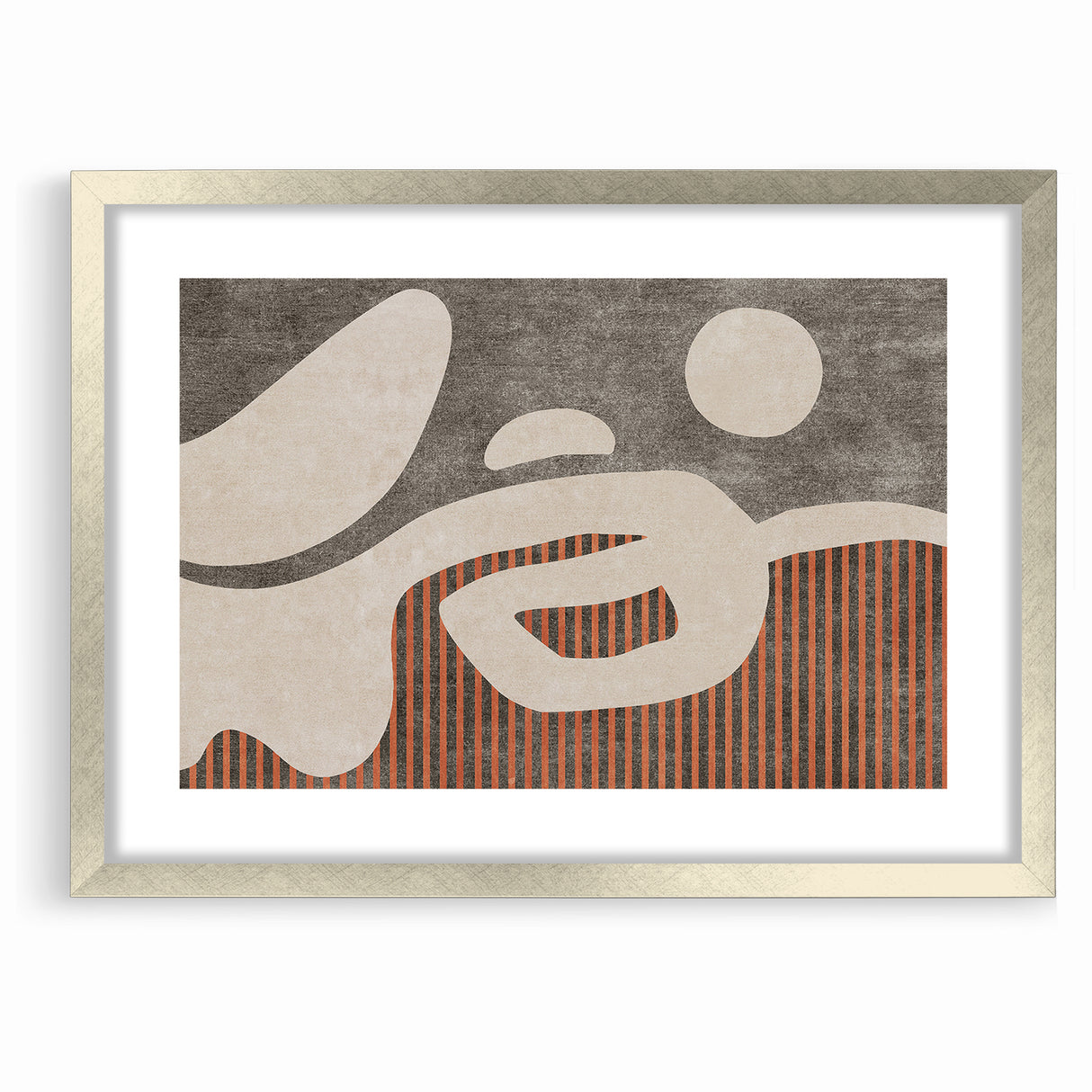 Abstract Shapes and Stripes Minimalist Canvas Art
