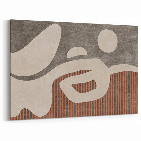 Abstract Shapes and Stripes Minimalist Canvas Art