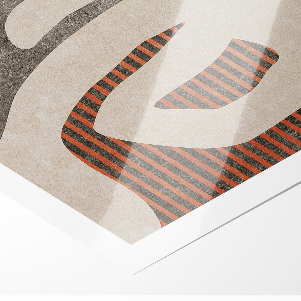 Abstract Shapes and Stripes Minimalist Canvas Art