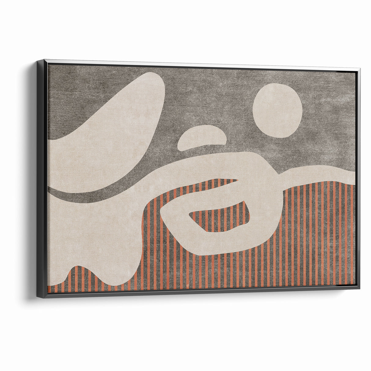 Abstract Shapes and Stripes Minimalist Canvas Art