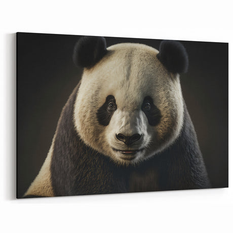 Charming Wildlife Wall Art – Panda Portrait Canvas Print