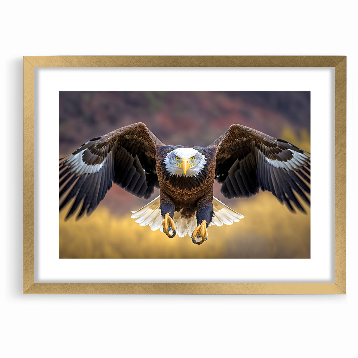 Majestic Birds of Prey Wall Art – Bald Eagle in Flight Canvas Print
