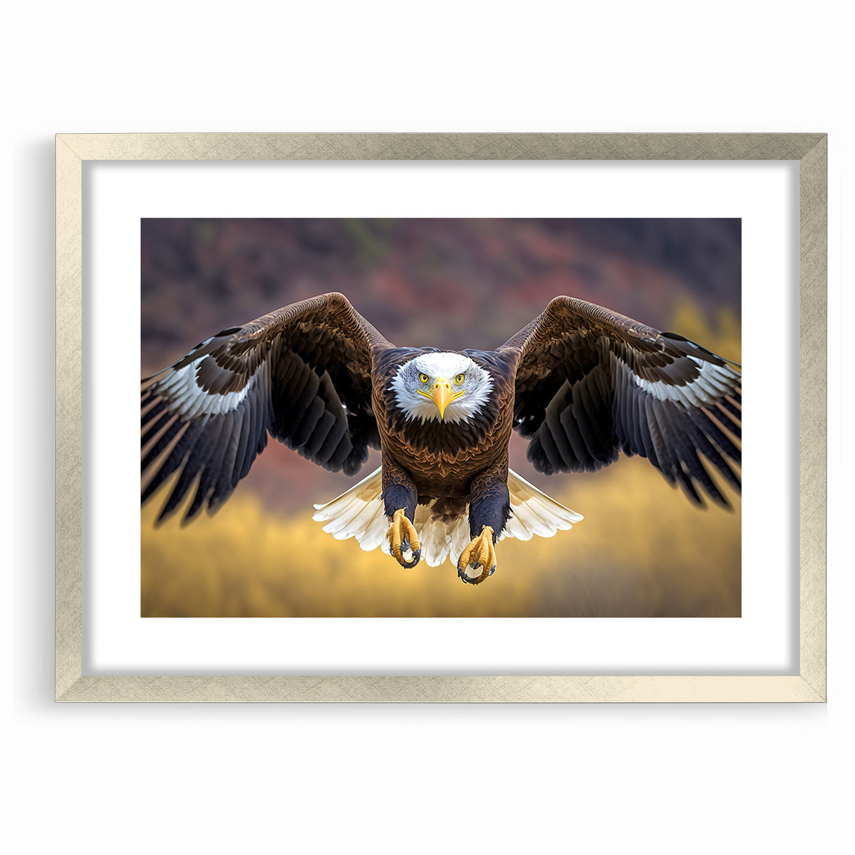 Majestic Birds of Prey Wall Art – Bald Eagle in Flight Canvas Print