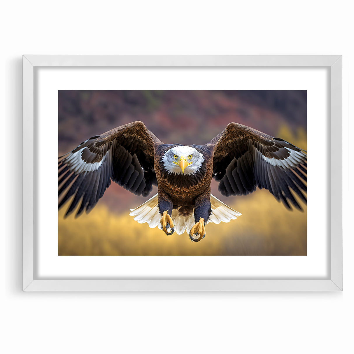 Majestic Birds of Prey Wall Art – Bald Eagle in Flight Canvas Print