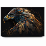 Artistic Birds of Prey Wall Art – Abstract Eagle Portrait Canvas Print