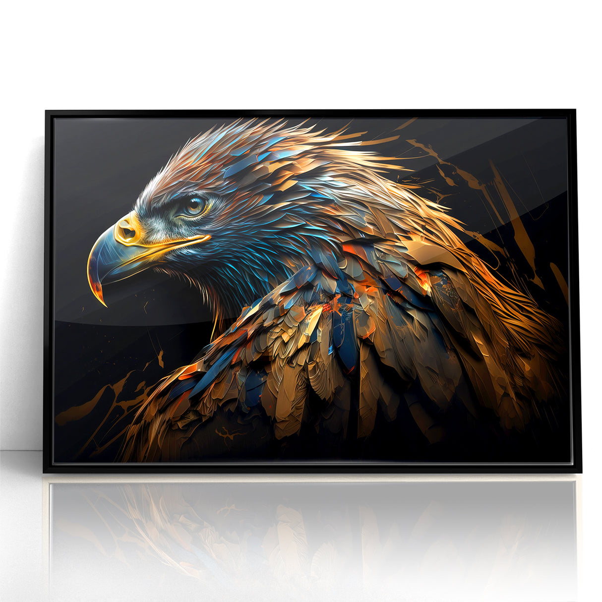 Artistic Birds of Prey Wall Art – Abstract Eagle Portrait Canvas Print