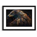Artistic Birds of Prey Wall Art – Abstract Eagle Portrait Canvas Print
