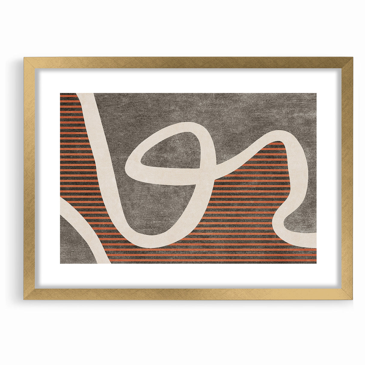 Fluid Abstract Lines and Stripes Canvas Art