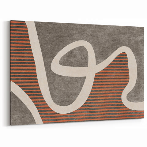 Fluid Abstract Lines and Stripes Canvas Art