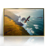 Majestic Birds of Prey Wall Art – Eagle Soaring Over Coastal Cliffs