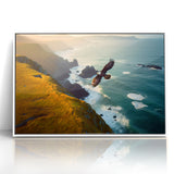 Majestic Birds of Prey Wall Art – Eagle Soaring Over Coastal Cliffs
