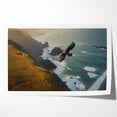 Majestic Birds of Prey Wall Art – Eagle Soaring Over Coastal Cliffs