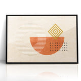 Geometric Shapes and Lines Abstract Canvas Art