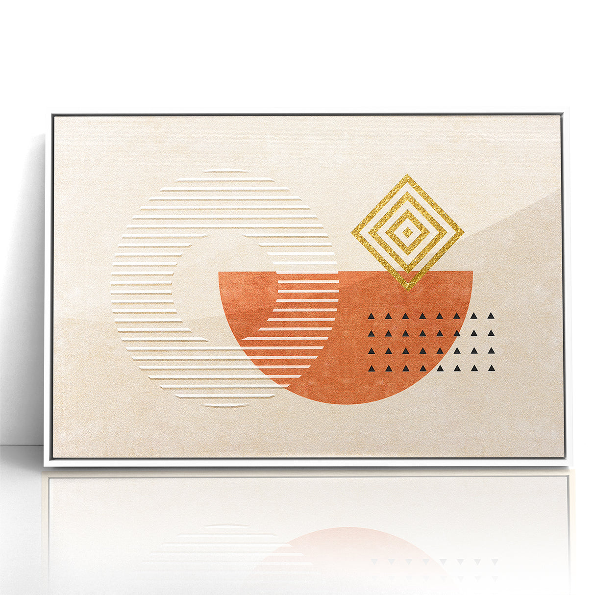 Geometric Shapes and Lines Abstract Canvas Art
