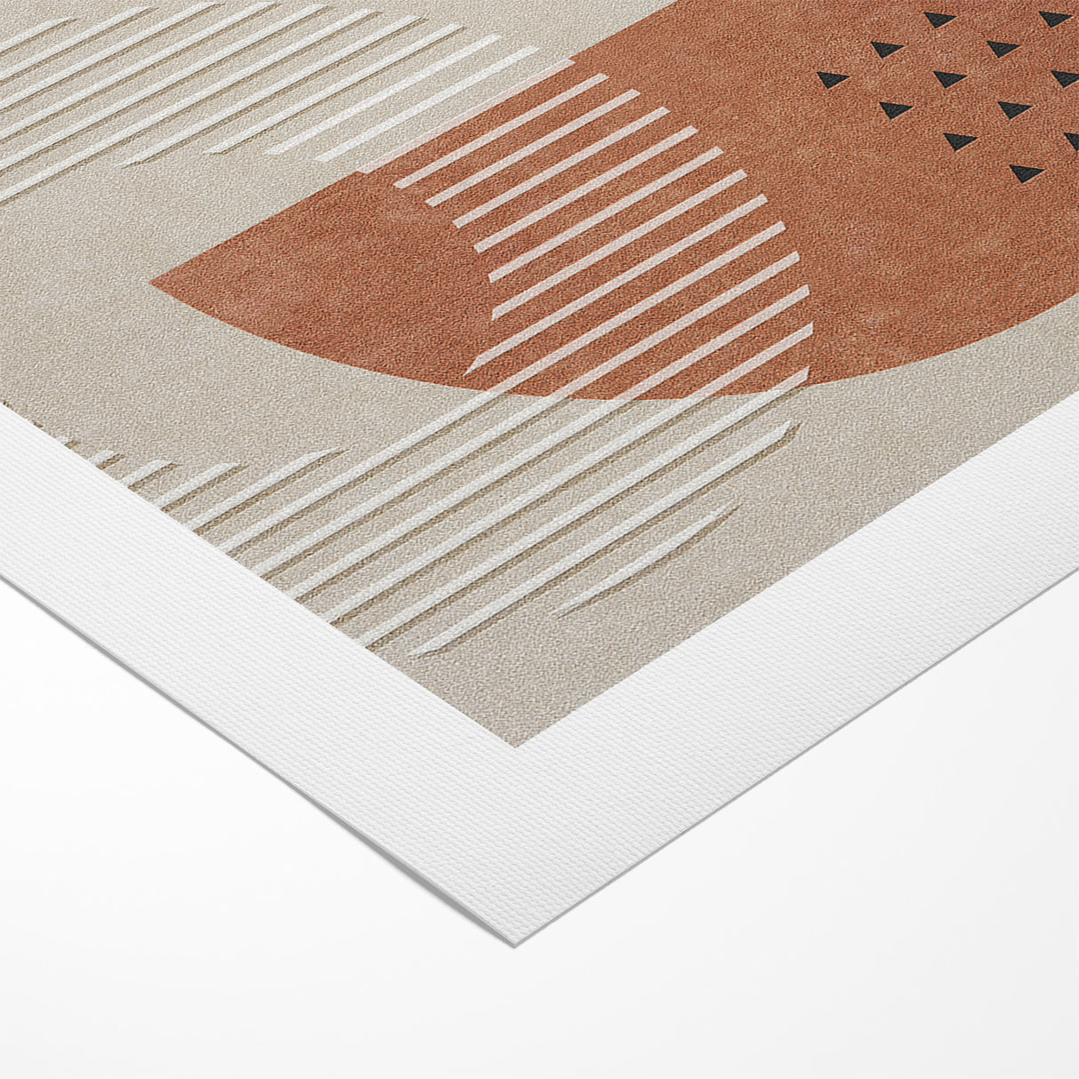 Geometric Shapes and Lines Abstract Canvas Art