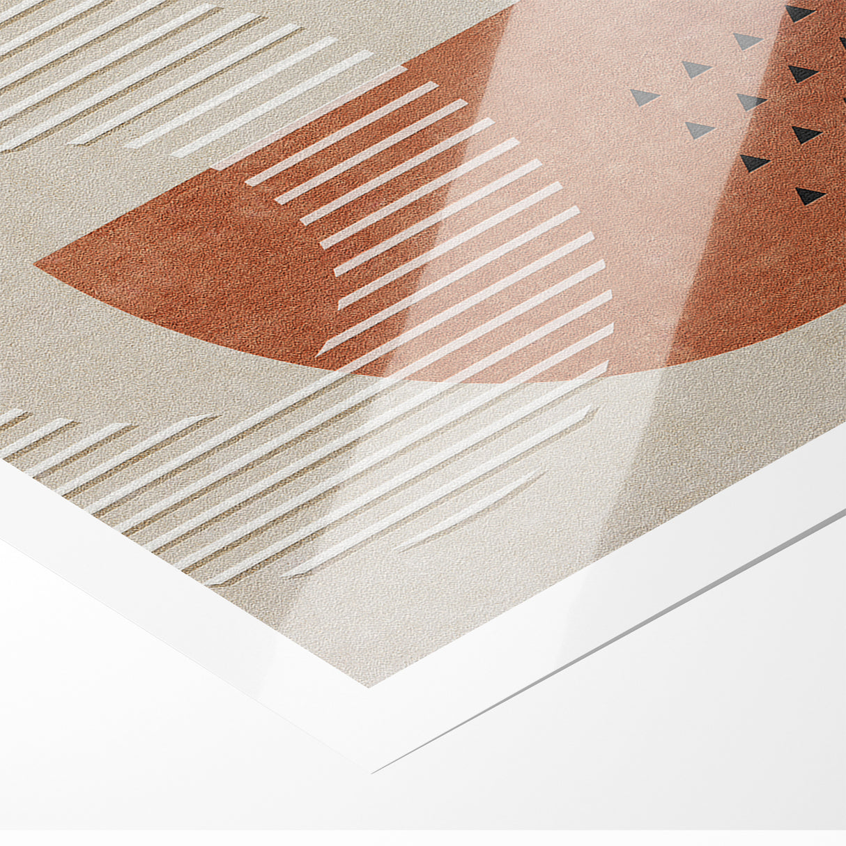Geometric Shapes and Lines Abstract Canvas Art