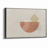 Geometric Shapes and Lines Abstract Canvas Art