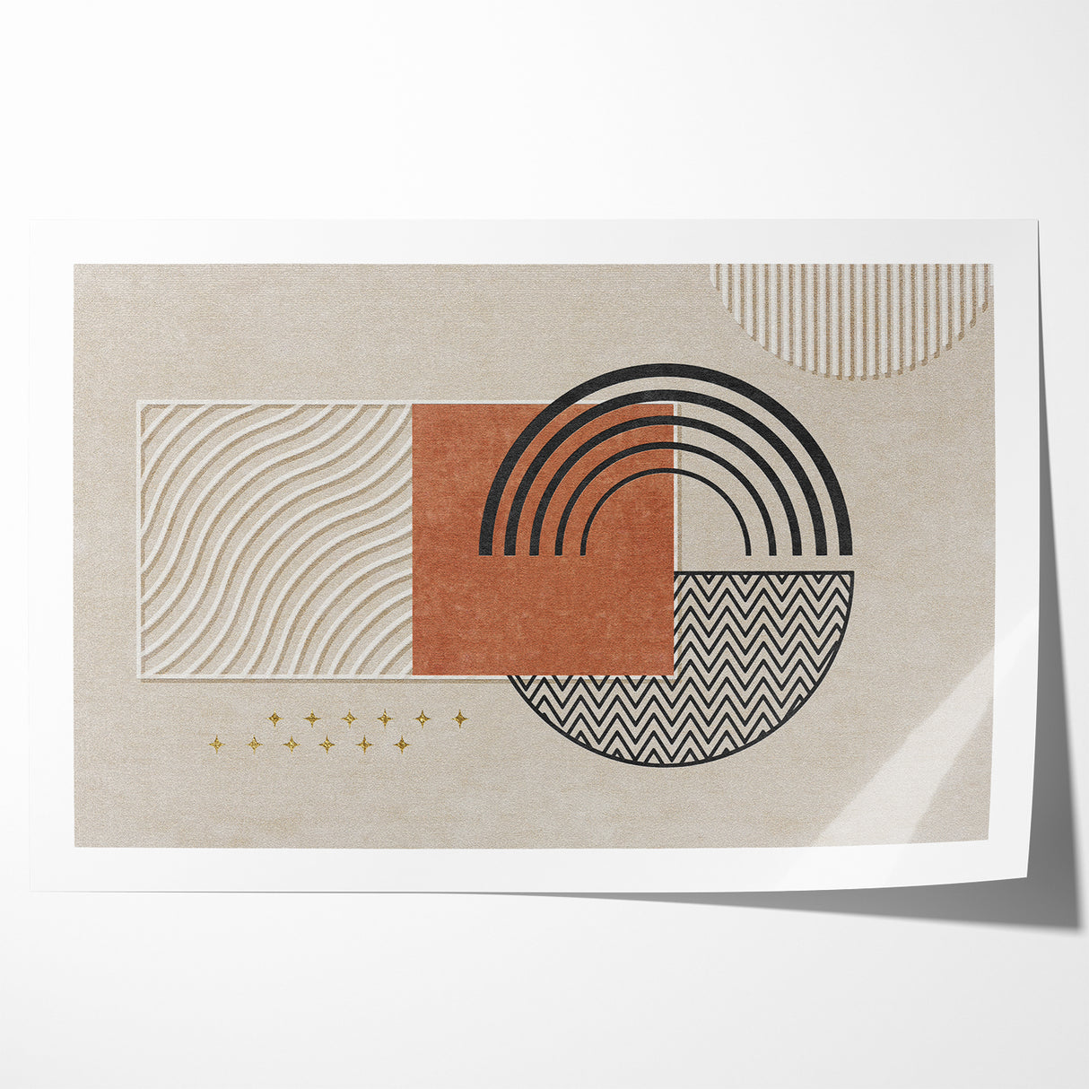 Modern Abstract Shapes and Patterns Canvas Art