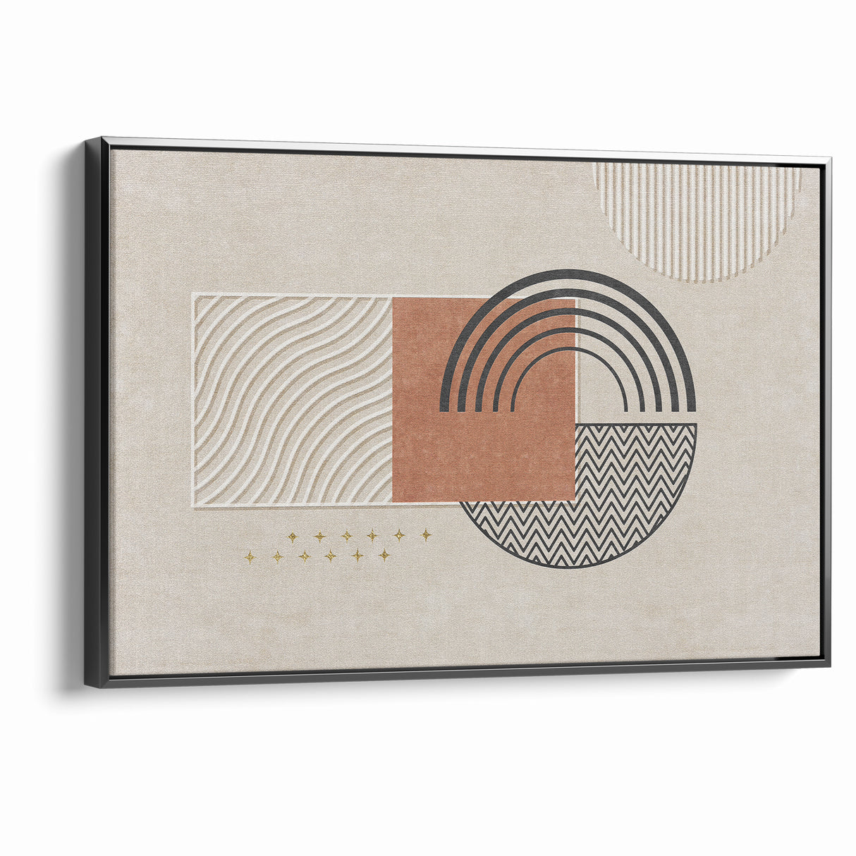 Modern Abstract Shapes and Patterns Canvas Art