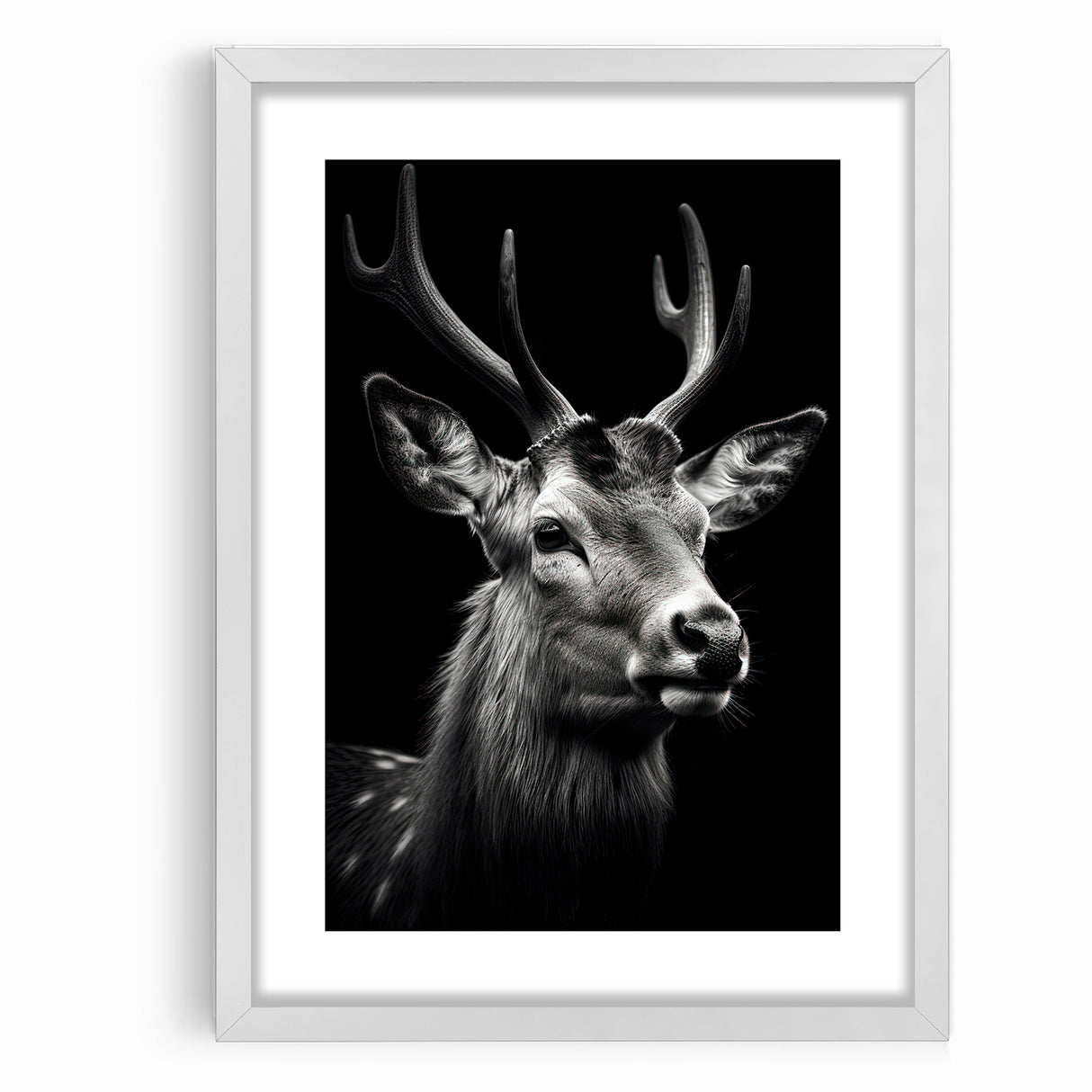 Majestic Antelope Portrait in Black and White – Stunning Canvas Art