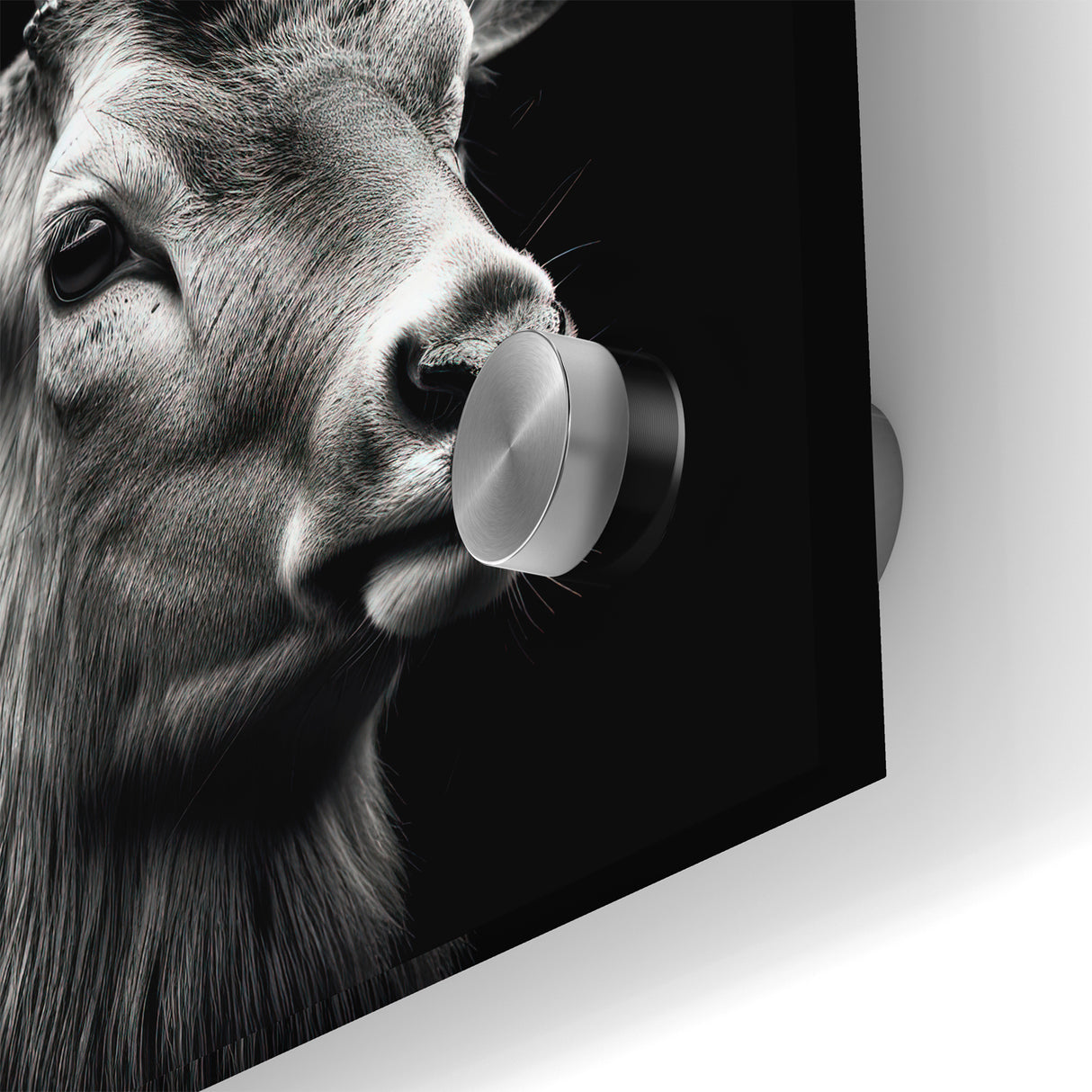 Majestic Antelope Portrait in Black and White – Stunning Canvas Art