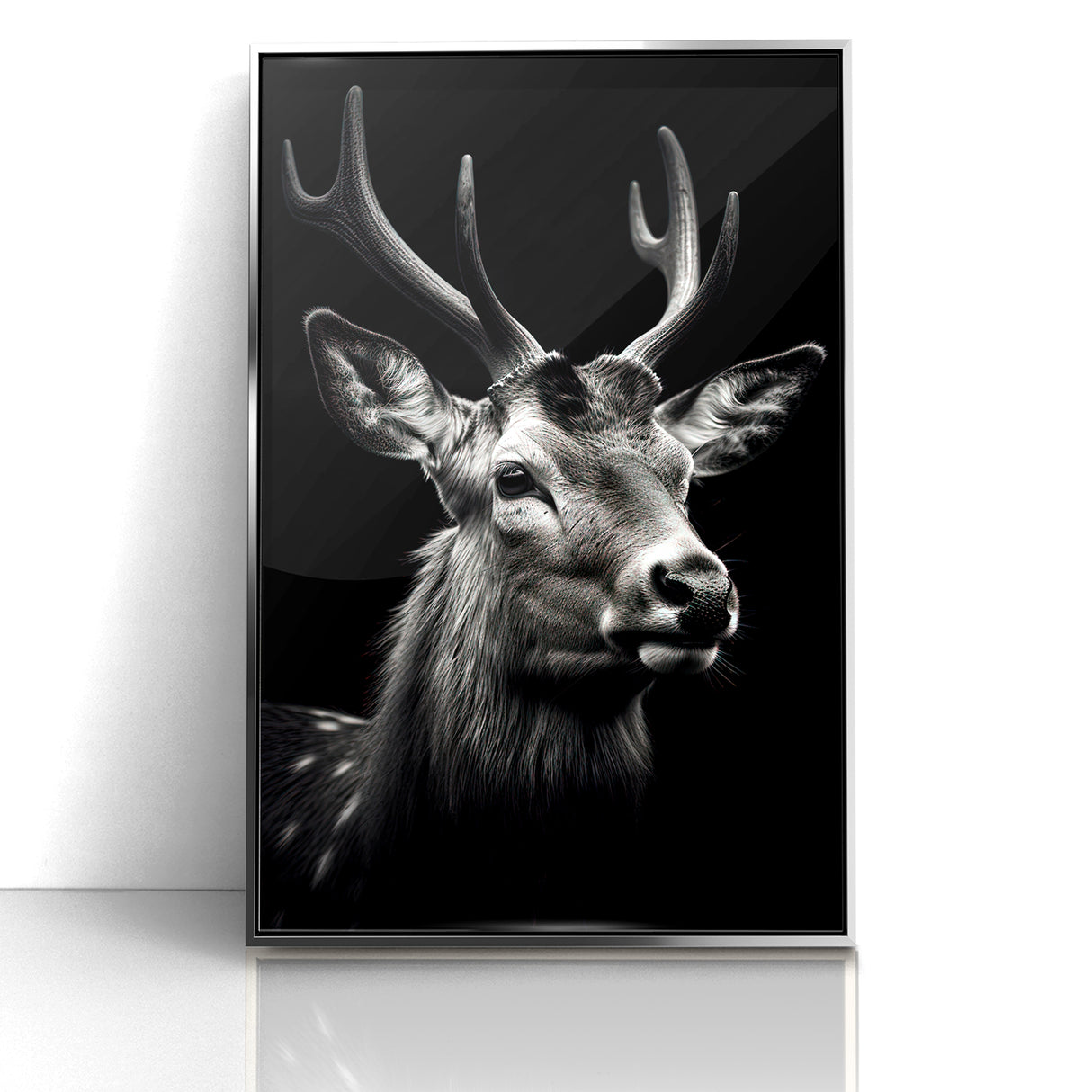 Majestic Antelope Portrait in Black and White – Stunning Canvas Art