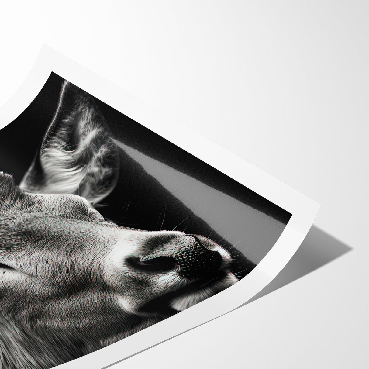 Majestic Antelope Portrait in Black and White – Stunning Canvas Art
