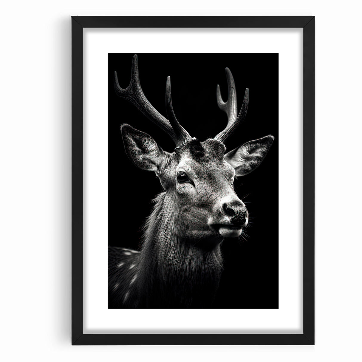 Majestic Antelope Portrait in Black and White – Stunning Canvas Art