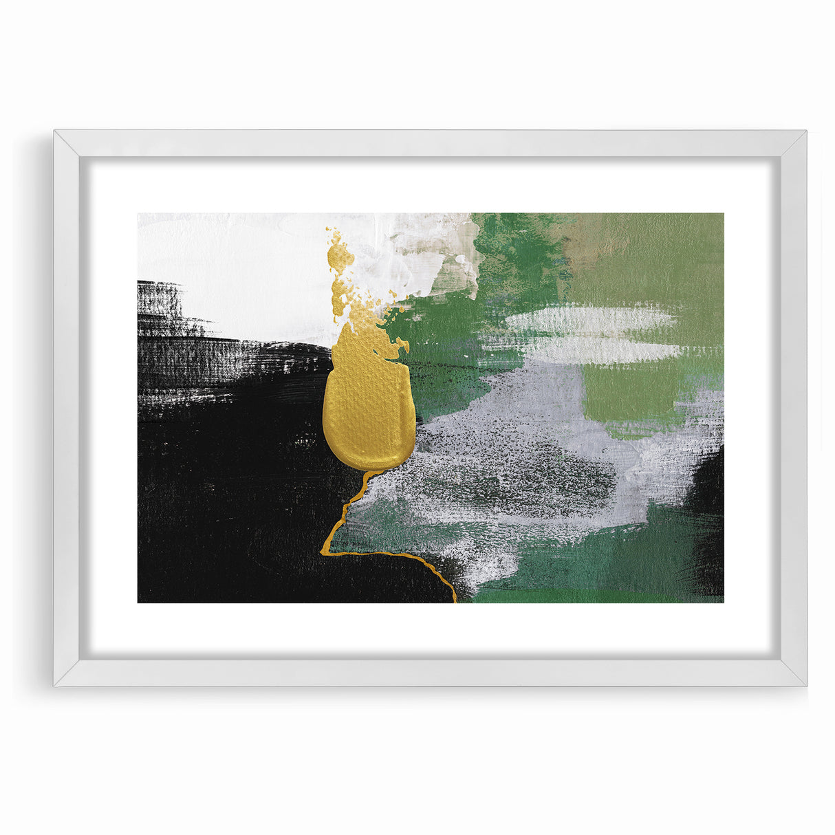 Abstract Brush Strokes and Color Splashes Canvas Art
