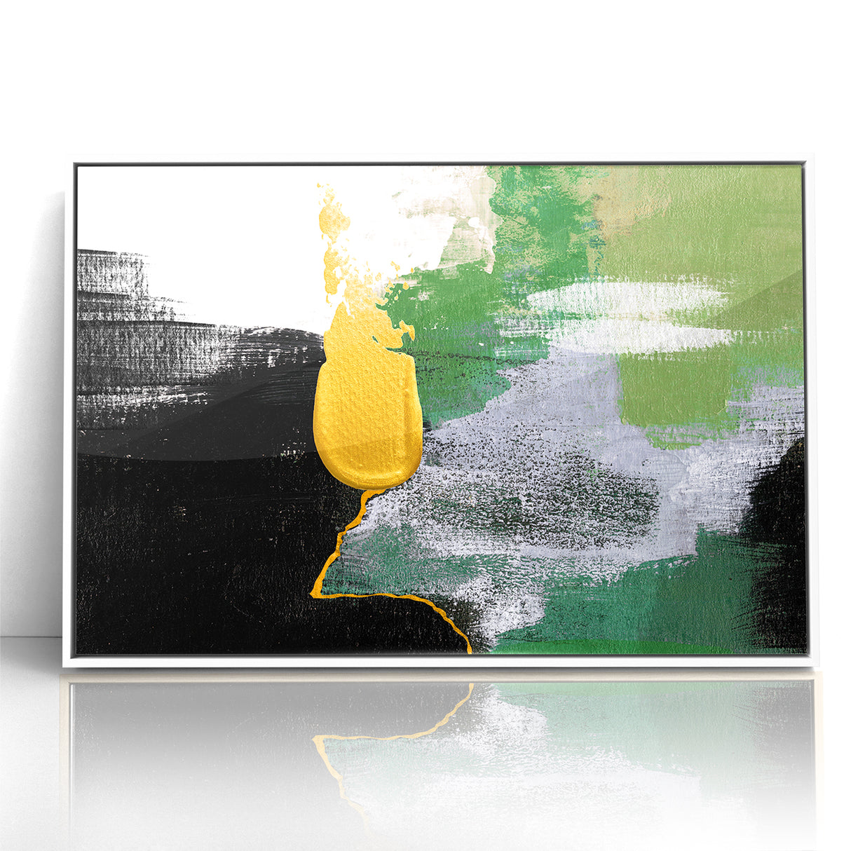Abstract Brush Strokes and Color Splashes Canvas Art