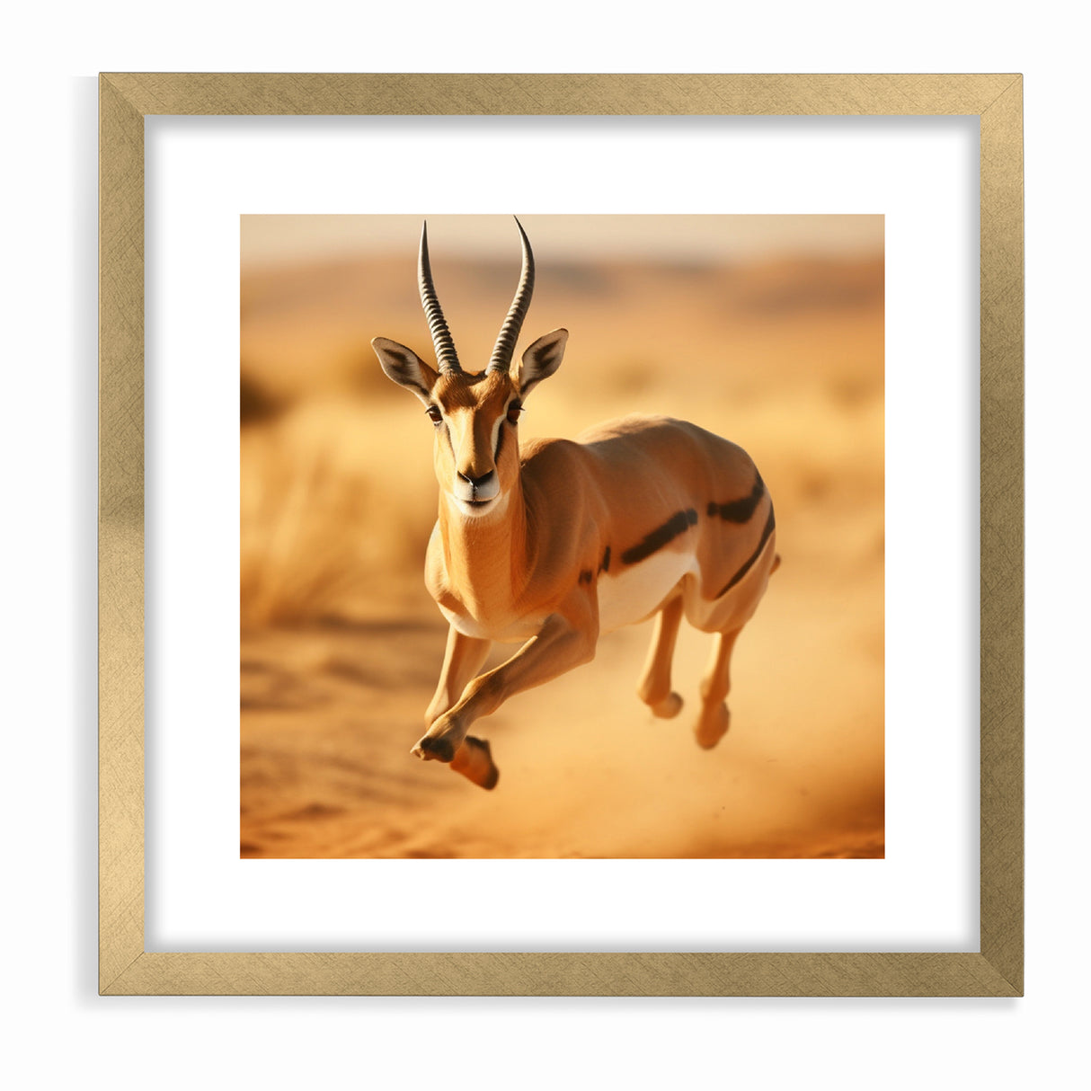 Dynamic Antelope in Motion – Stunning Wildlife Canvas Art