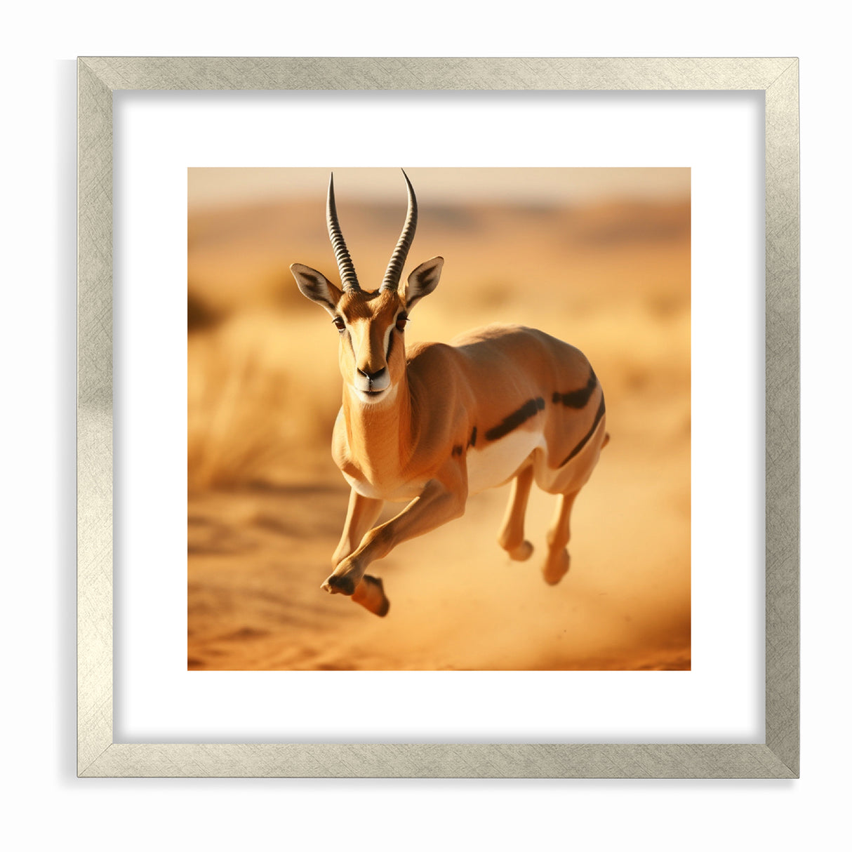 Dynamic Antelope in Motion – Stunning Wildlife Canvas Art