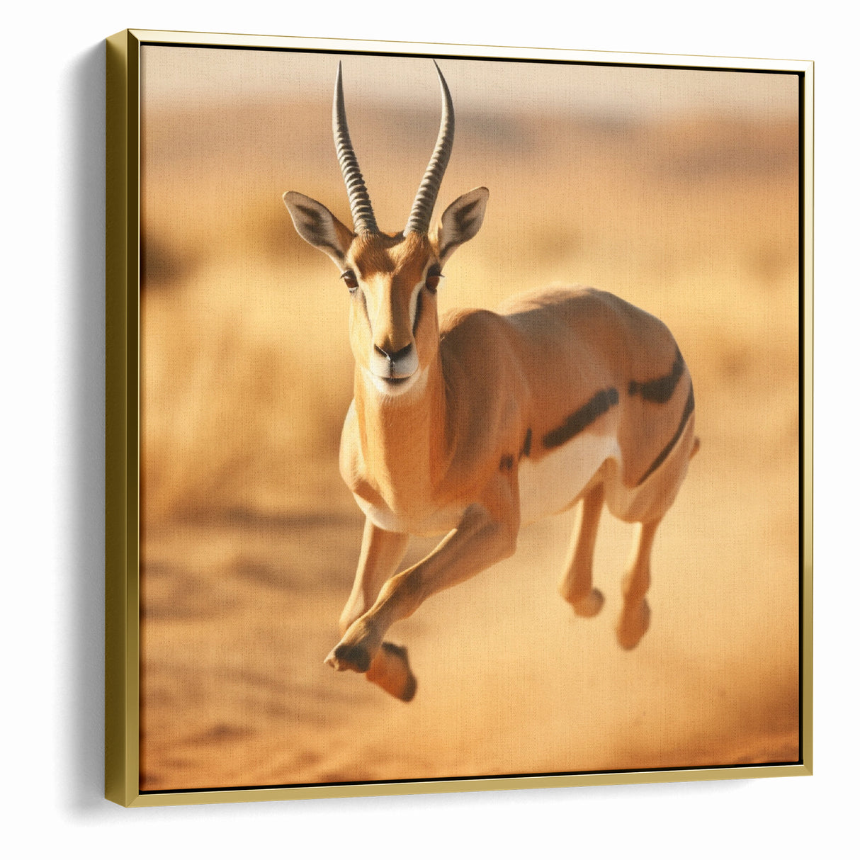 Dynamic Antelope in Motion – Stunning Wildlife Canvas Art