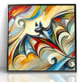 Abstract Bat Art - Vibrant Wildlife Canvas Wall Decor
