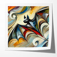 Abstract Bat Art - Vibrant Wildlife Canvas Wall Decor