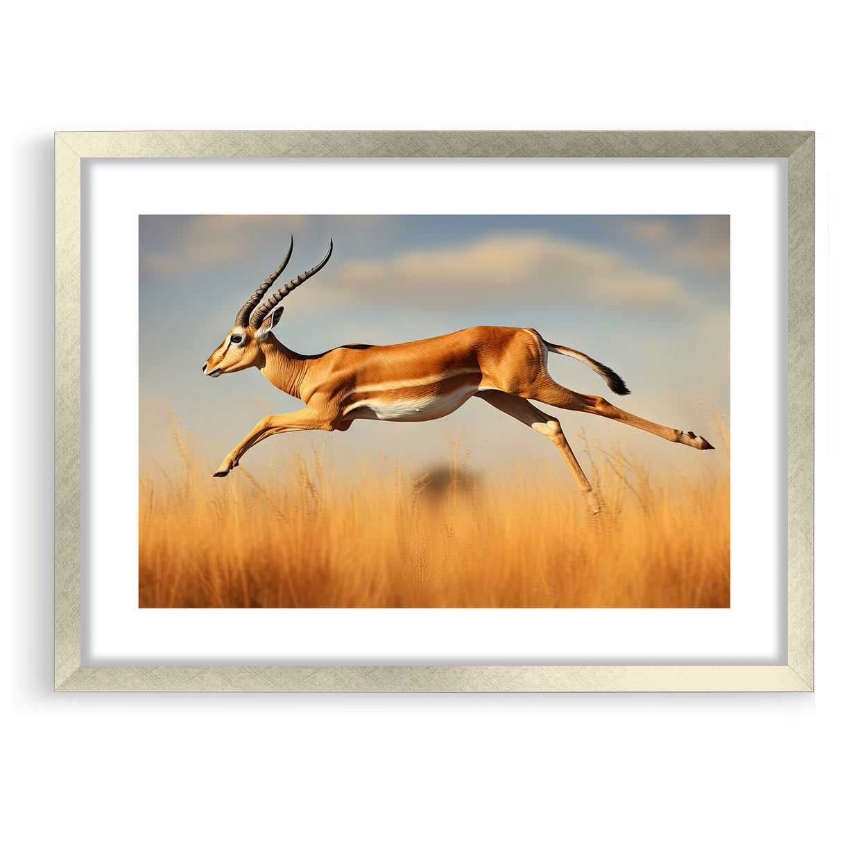Leaping Antelope in the Wild – Exquisite Wildlife Canvas Art
