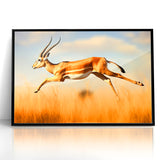 Leaping Antelope in the Wild – Exquisite Wildlife Canvas Art
