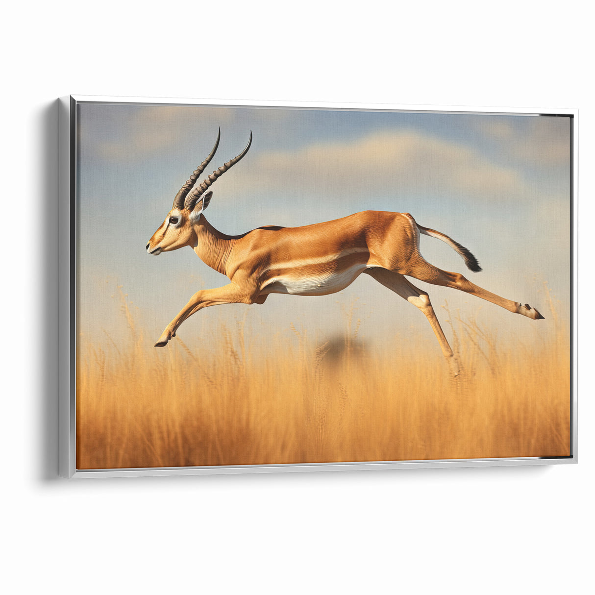 Leaping Antelope in the Wild – Exquisite Wildlife Canvas Art