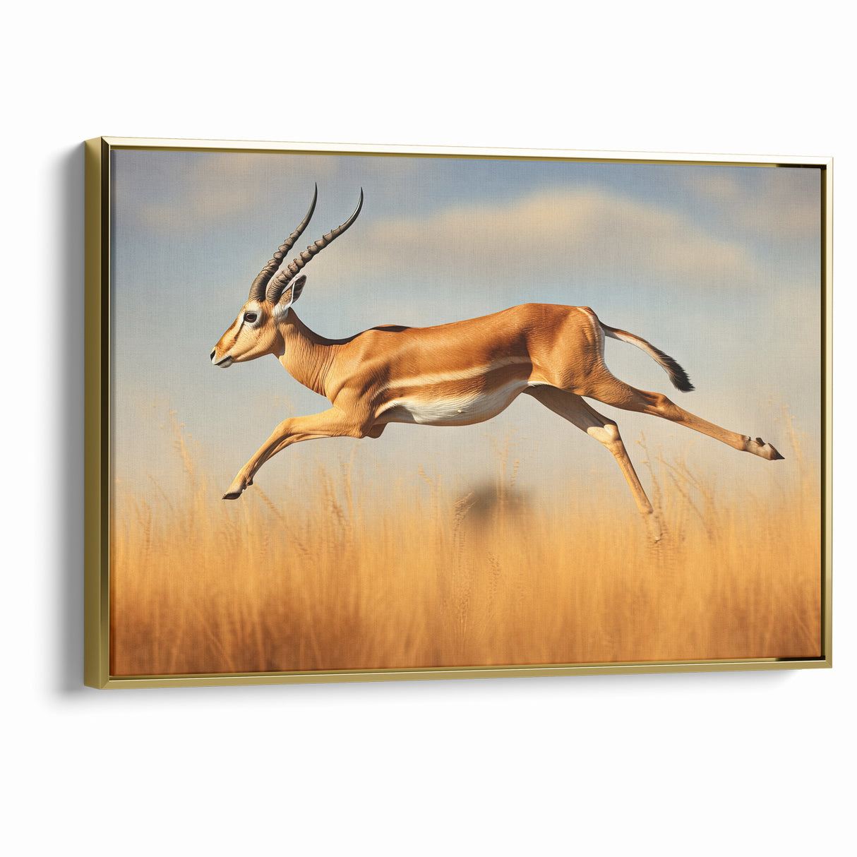 Leaping Antelope in the Wild – Exquisite Wildlife Canvas Art