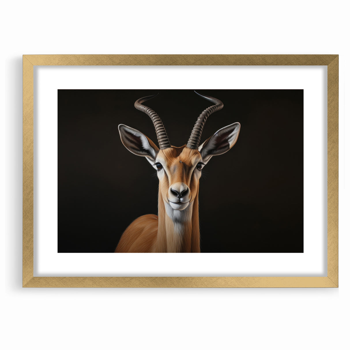 Regal Antelope Portrait – Elegant Wildlife Canvas Art
