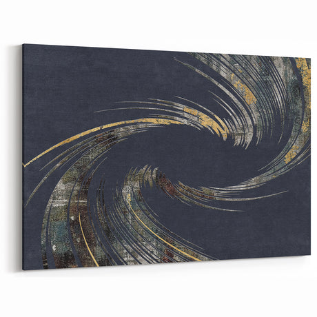 Swirling Abstract Elegance with Metallic Accents