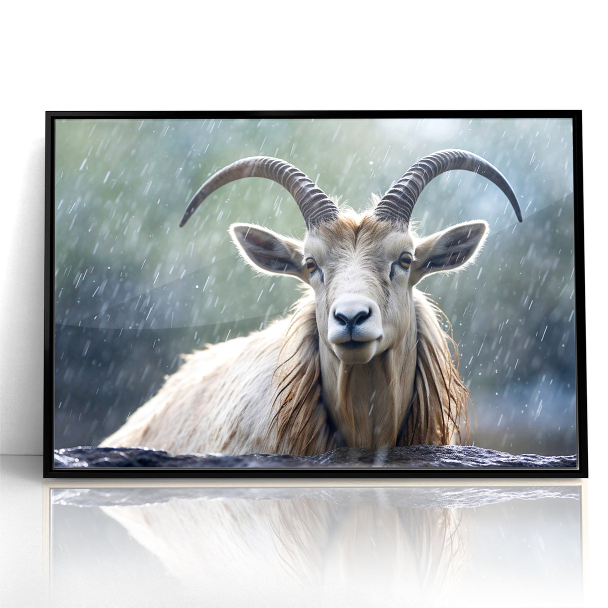 Serene Antelope in the Rain – Captivating Wildlife Canvas Art