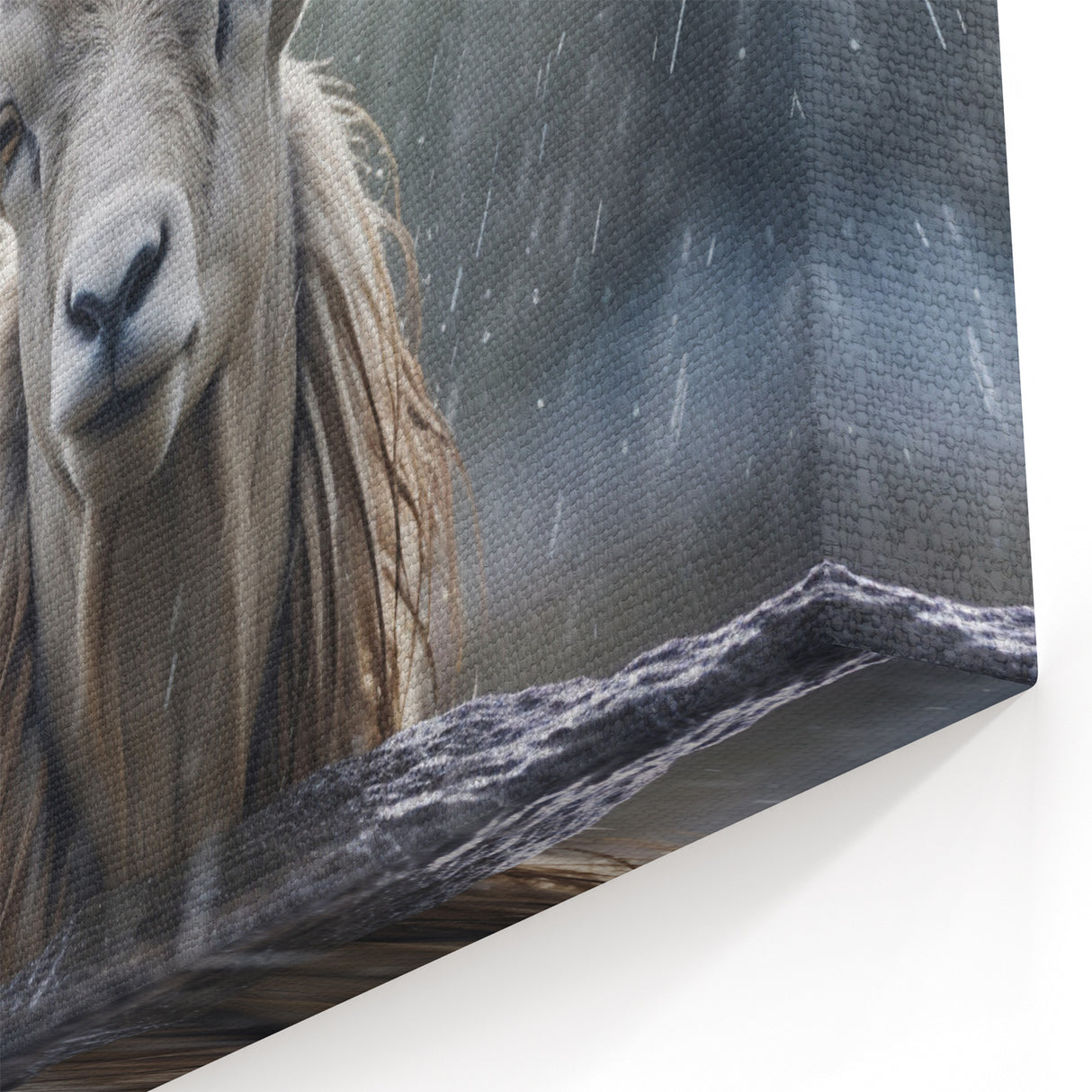 Serene Antelope in the Rain – Captivating Wildlife Canvas Art