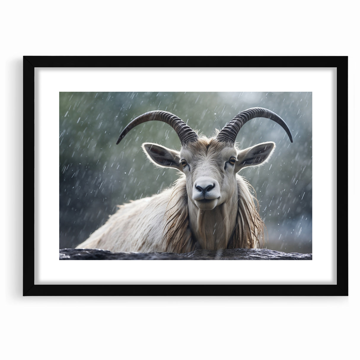 Serene Antelope in the Rain – Captivating Wildlife Canvas Art