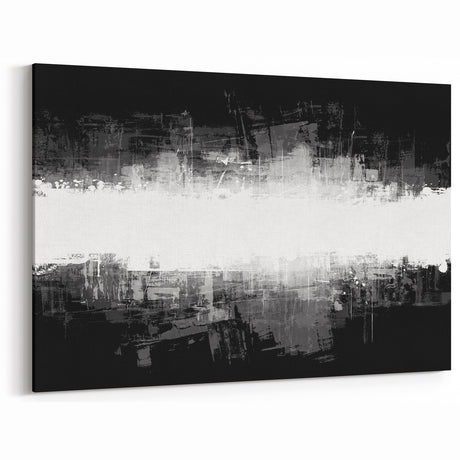 Contemporary Monochrome Abstract Black and White Canvas Art