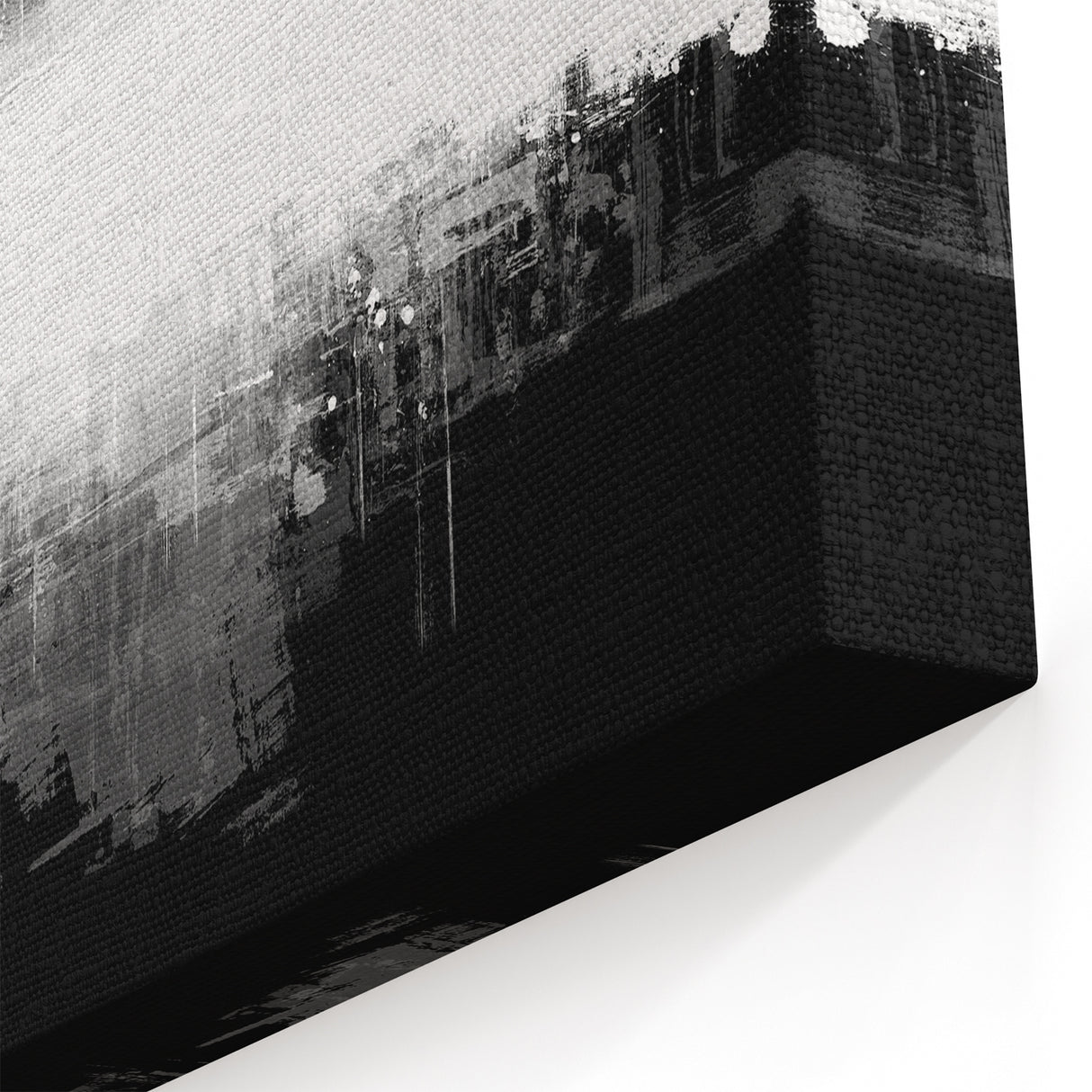 Contemporary Monochrome Abstract Black and White Canvas Art