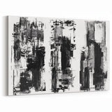Minimalist Black and White Abstract Canvas Wall Art