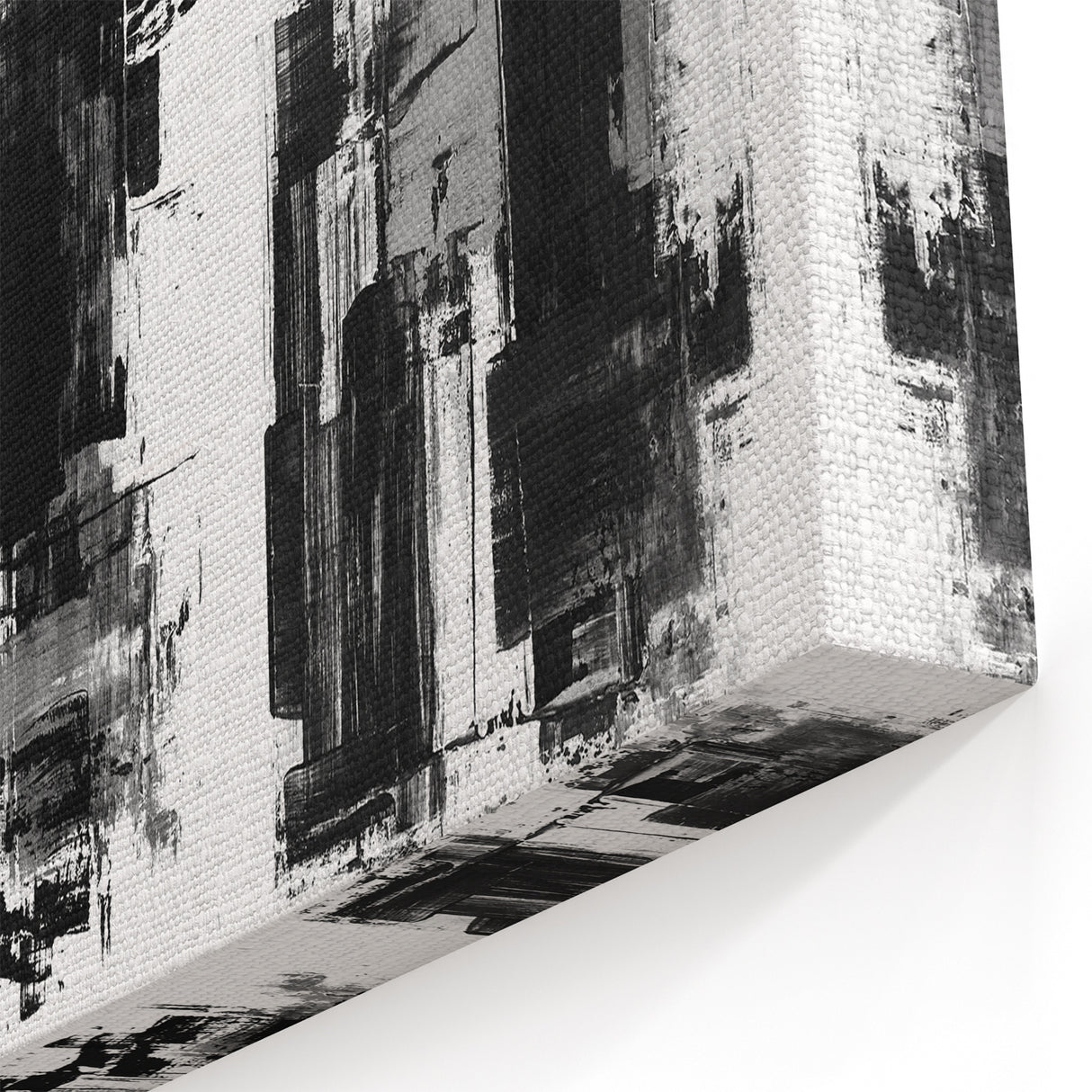 Minimalist Black and White Abstract Canvas Wall Art