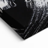 Artistic Black and White Abstract Brushstroke Canvas Art