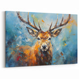 Vibrant Antelope in Abstract Blue Hues - Stunning Wildlife Wall Art